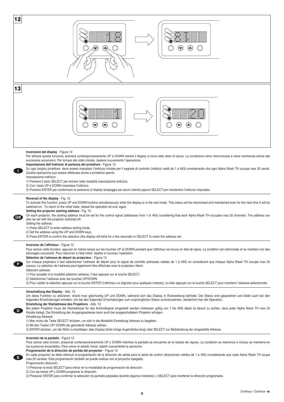 Clay Paky ALPHA WASH TH (C61080) User Manual | Page 9 / 40