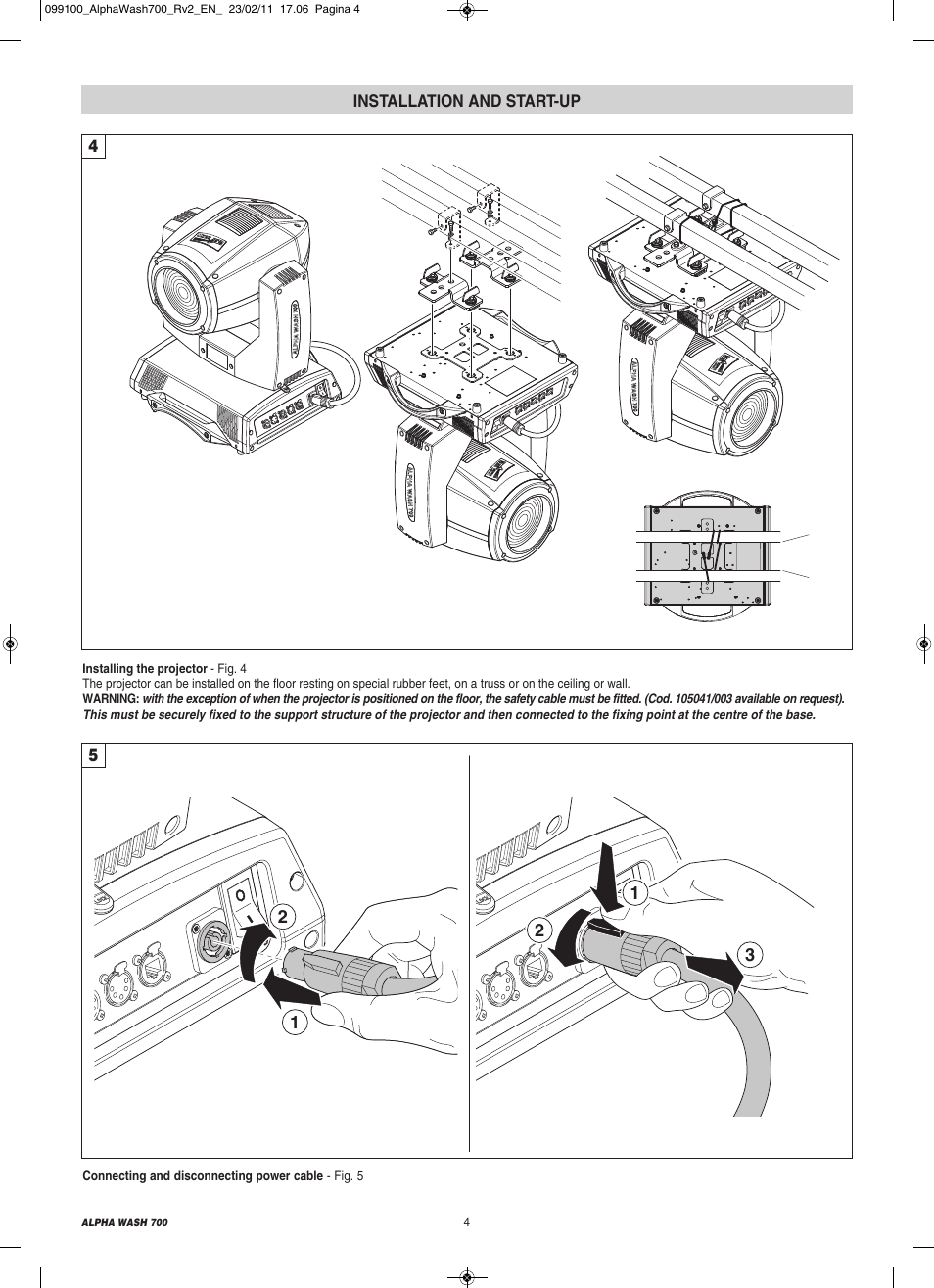 Clay Paky ALPHA WASH 700 (C61350) User Manual | Page 4 / 28