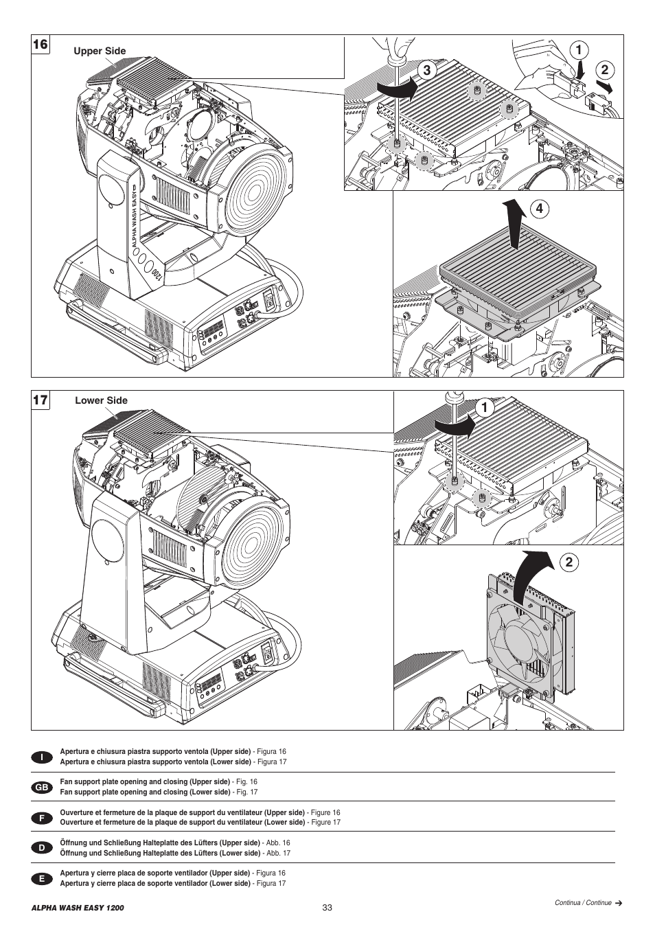 Clay Paky ALPHA WASH EASY 1200 (C61074) User Manual | Page 33 / 40