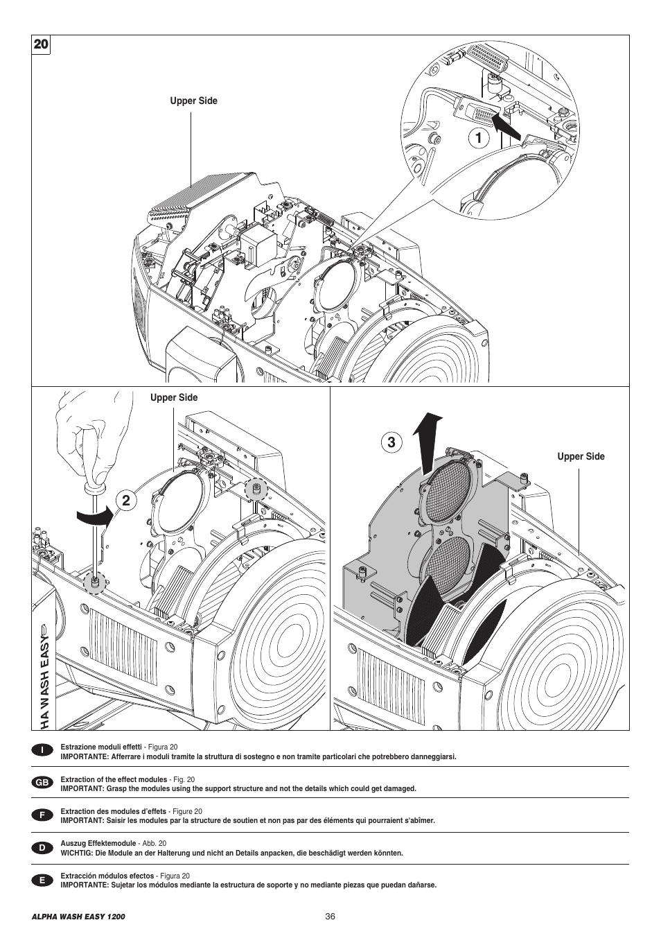 Clay Paky ALPHA WASH EASY 1200 (C61074) User Manual | Page 36 / 40