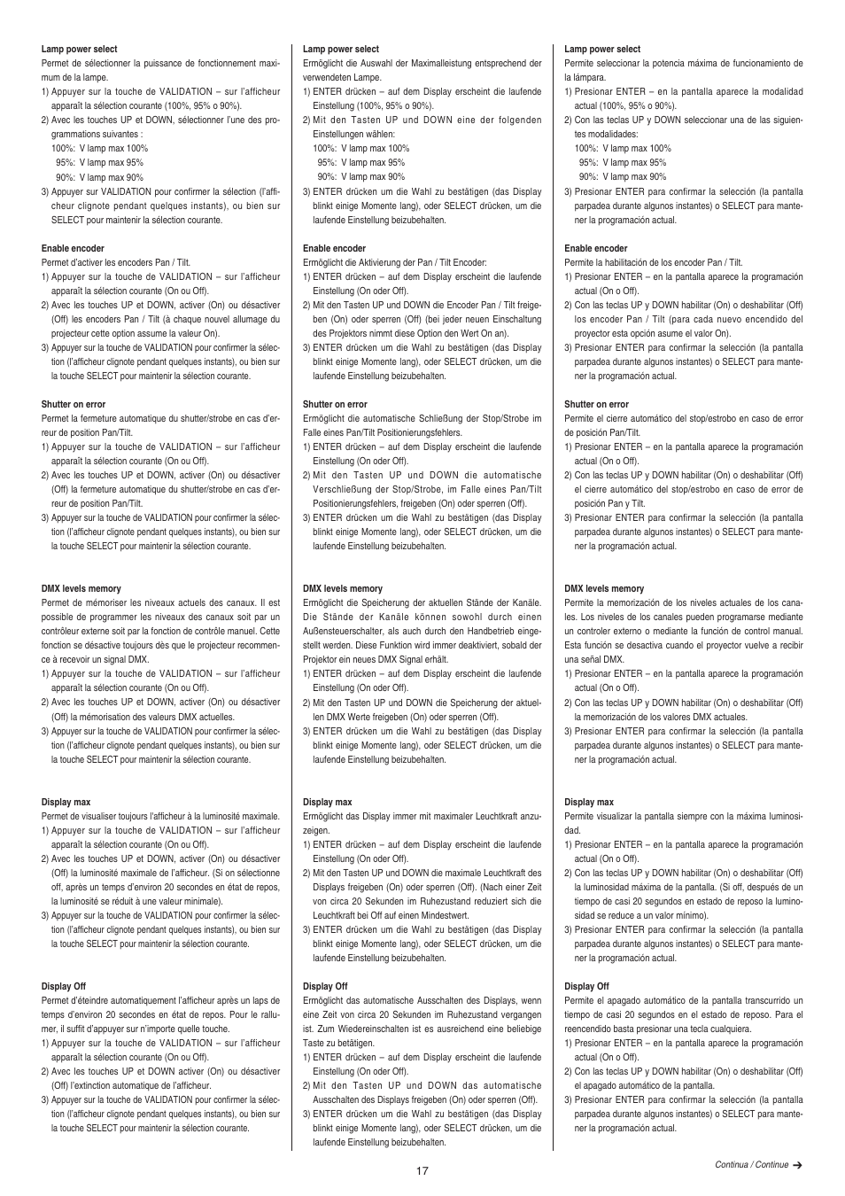 Clay Paky ALPHA WASH HALO 1000 (C61075) User Manual | Page 17 / 36