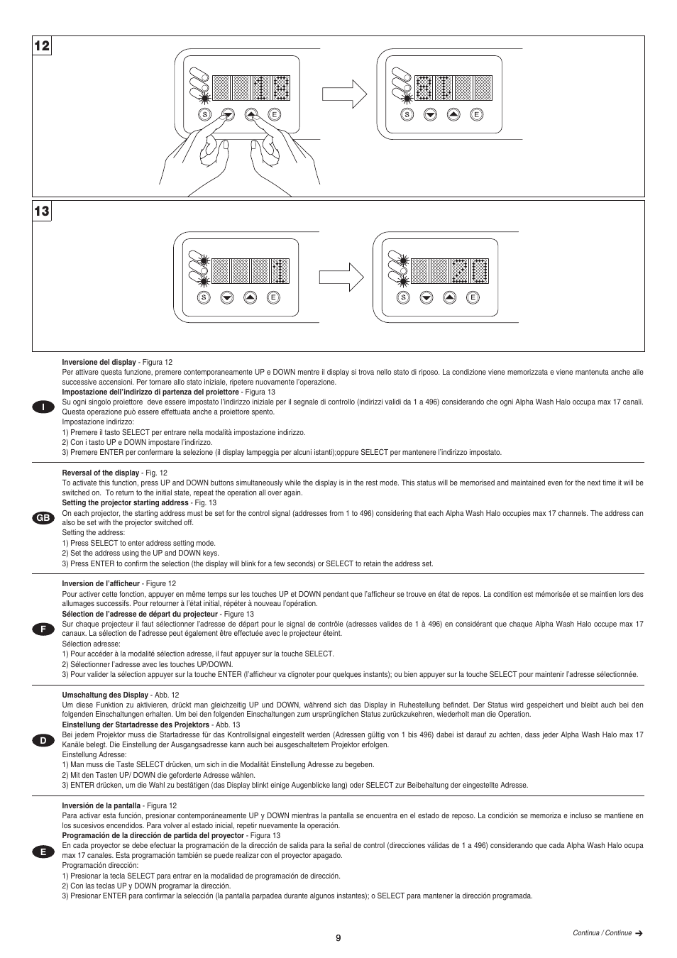 Clay Paky ALPHA WASH HALO 1000 (C61075) User Manual | Page 9 / 36