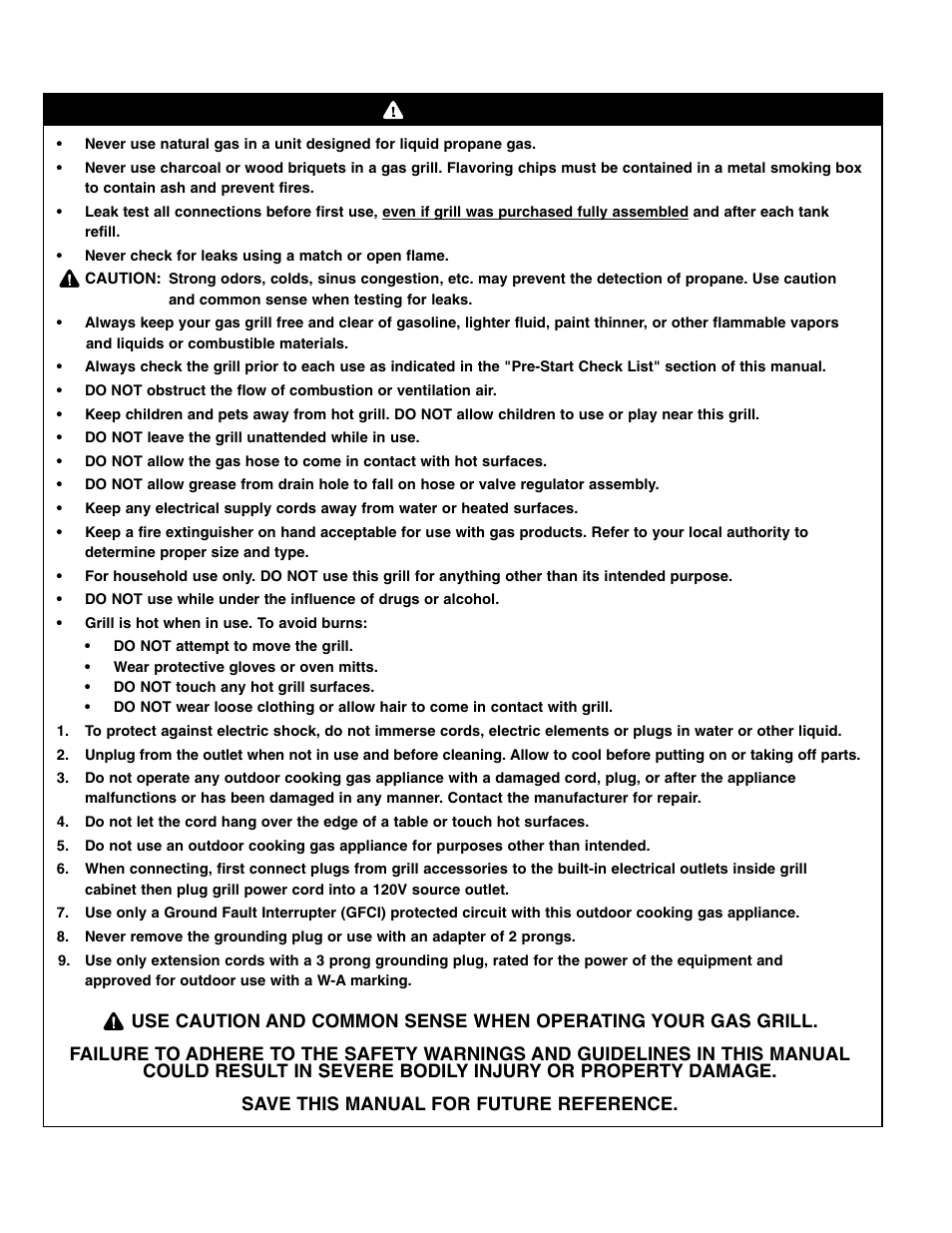 General warnings, Warning | Brinkmann Gourmet 4 User Manual | Page 4 / 56