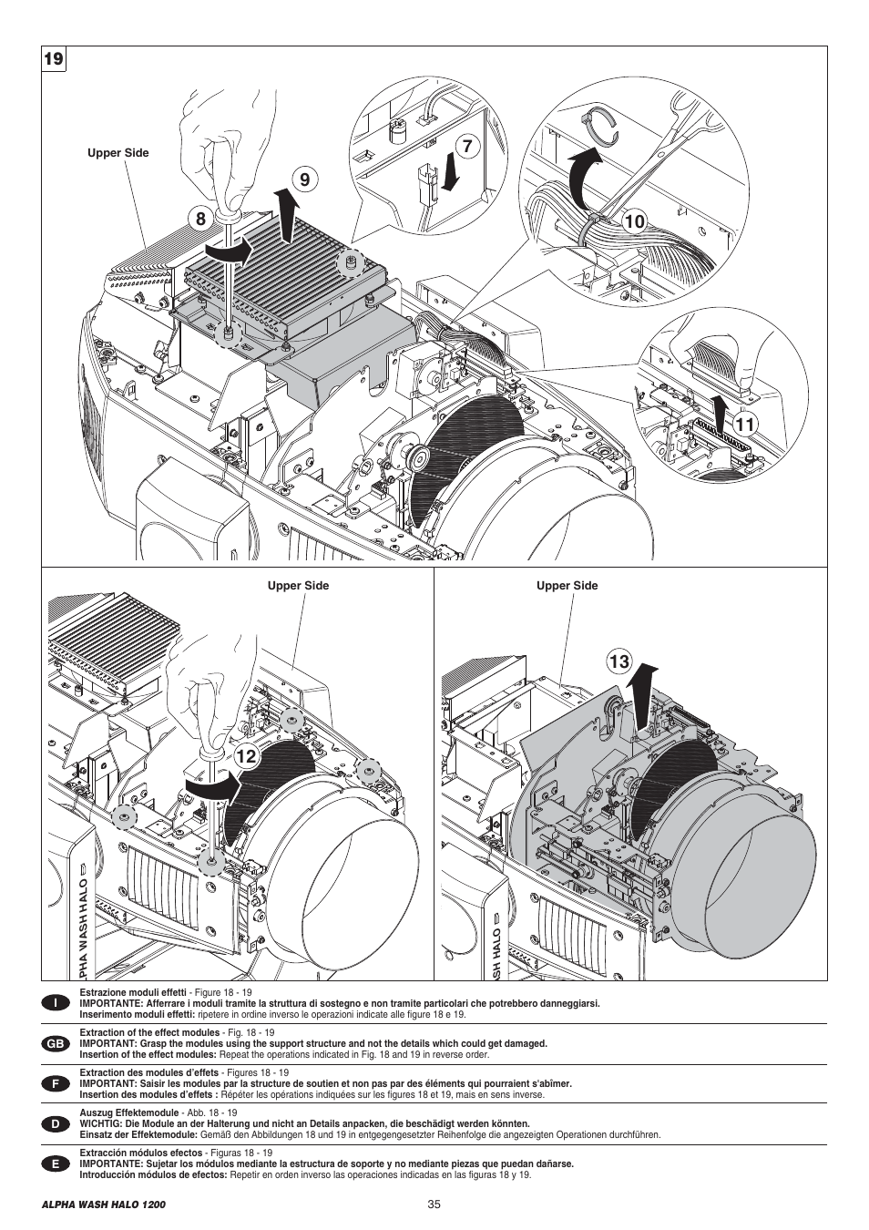 Clay Paky ALPHA WASH HALO 1200 (C61078) User Manual | Page 35 / 40