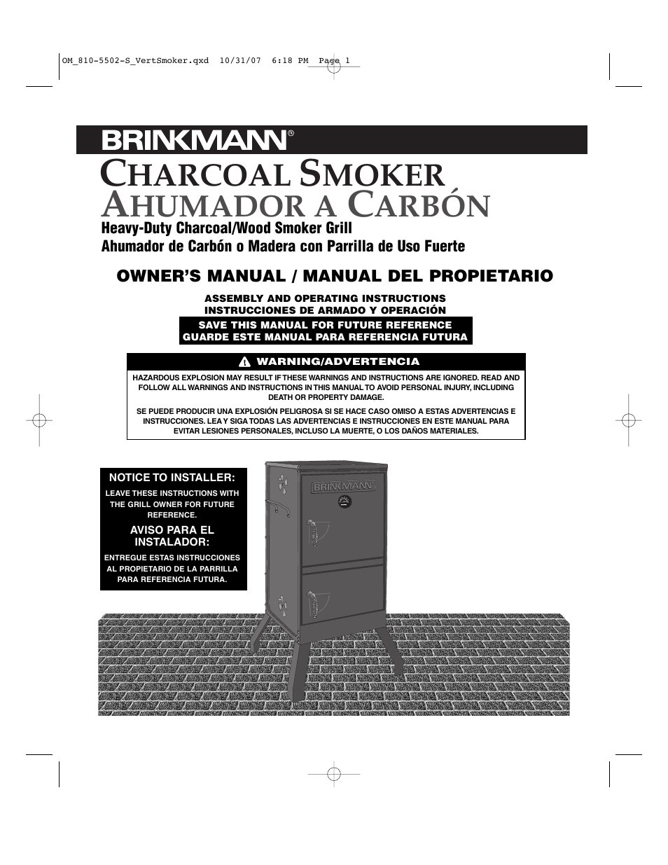 Brinkmann 810-5502-S User Manual | 28 pages