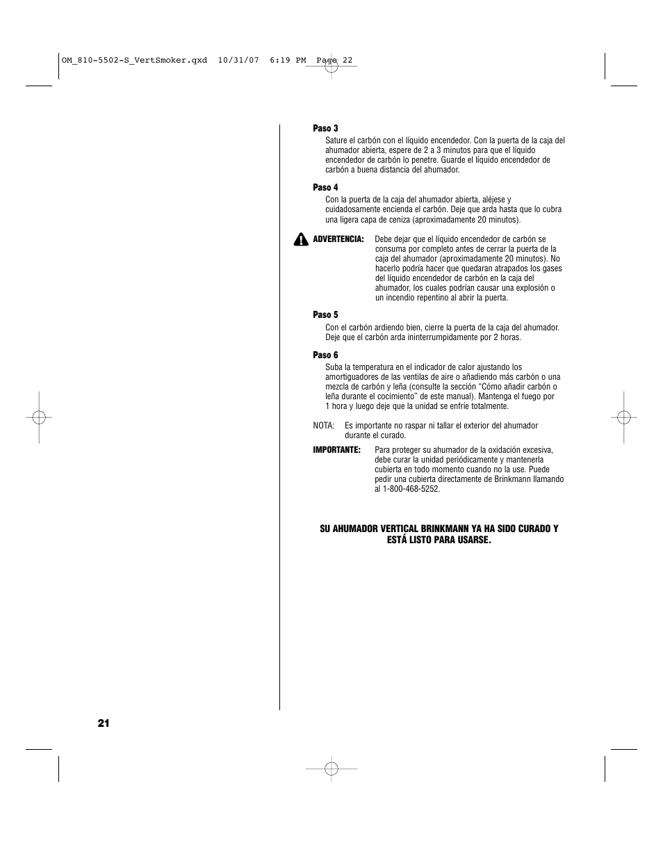Brinkmann 810-5502-S User Manual | Page 22 / 28