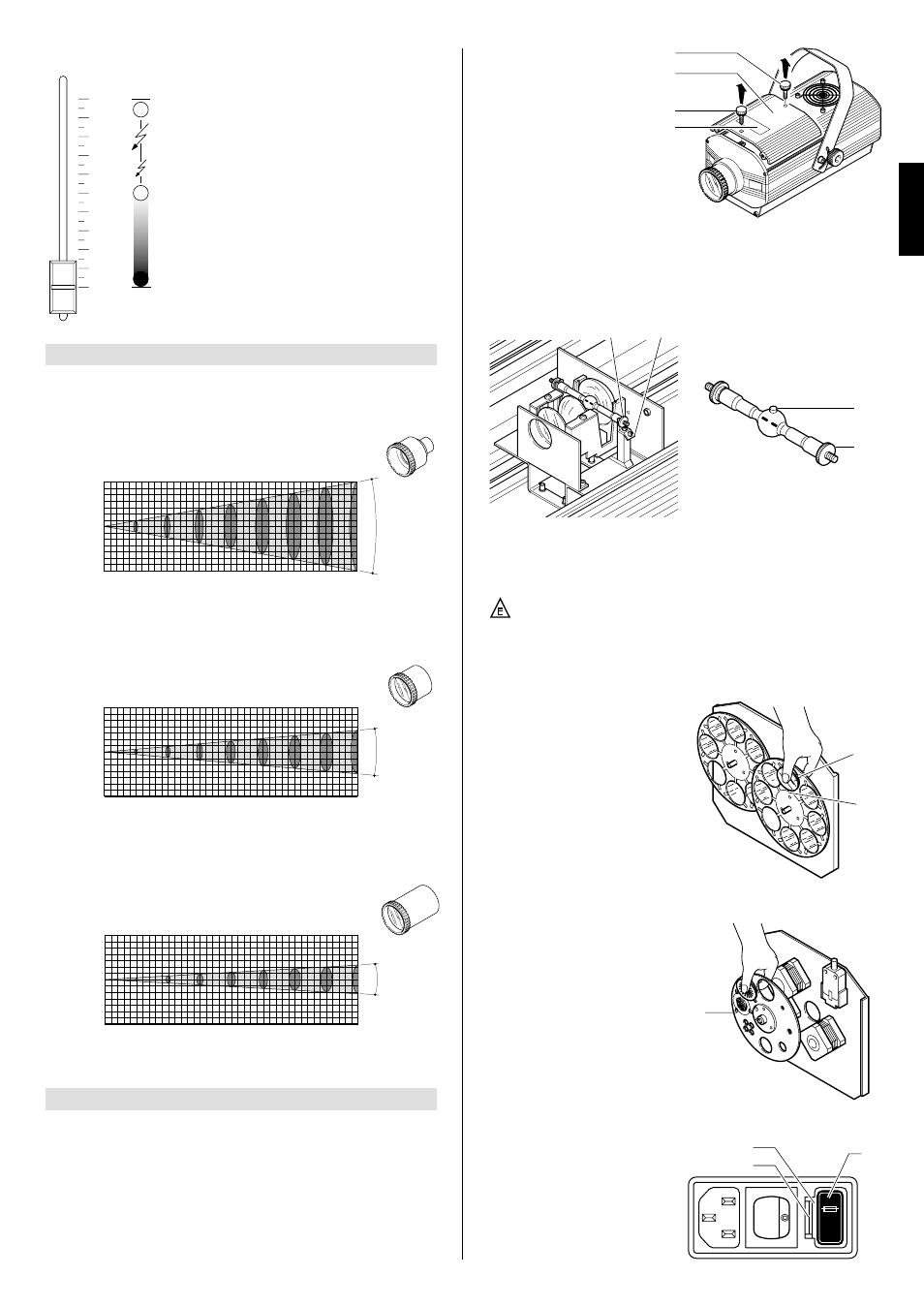 English, Lens units, Maintenance | Clay Paky COMBICOLOR (575) User Manual | Page 3 / 4