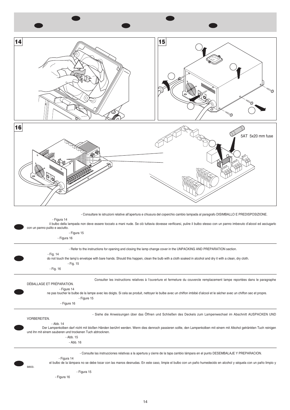 Clay Paky CP COLOR 150 (CDM 150W) User Manual | Page 14 / 18