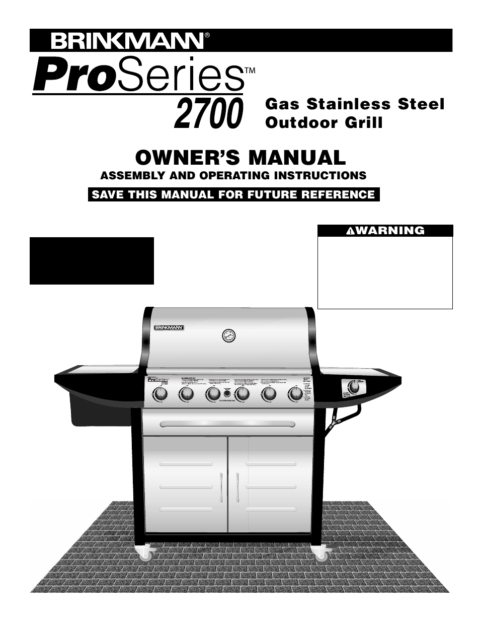 Brinkmann 2700 User Manual | 32 pages