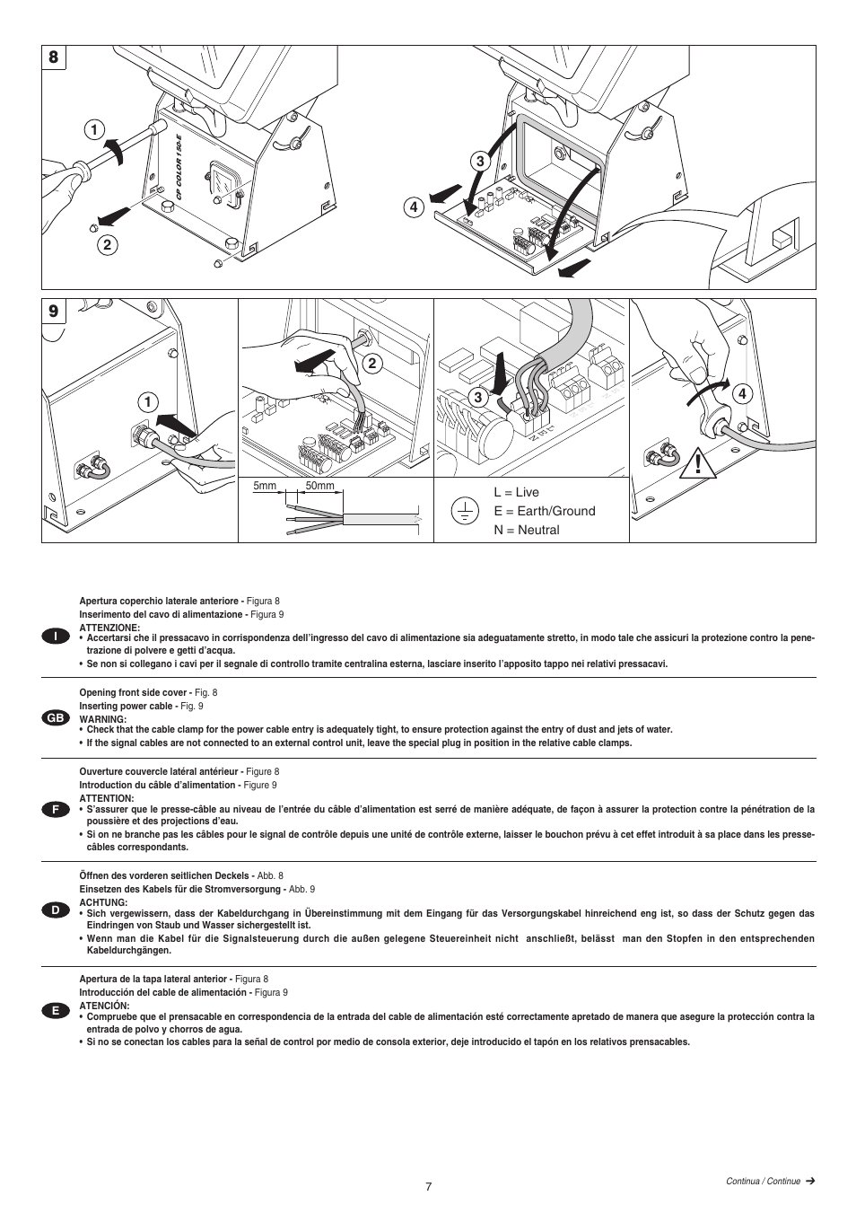 Clay Paky CP COLOR 150-E (CDM 150W) User Manual | Page 7 / 20