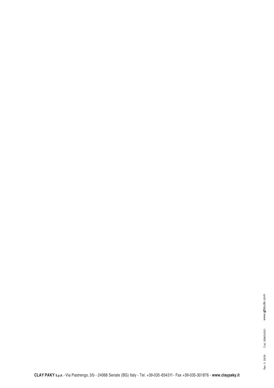 Clay paky | Clay Paky CP COLOR 150-E (CDM 150W) User Manual | Page 24 / 24