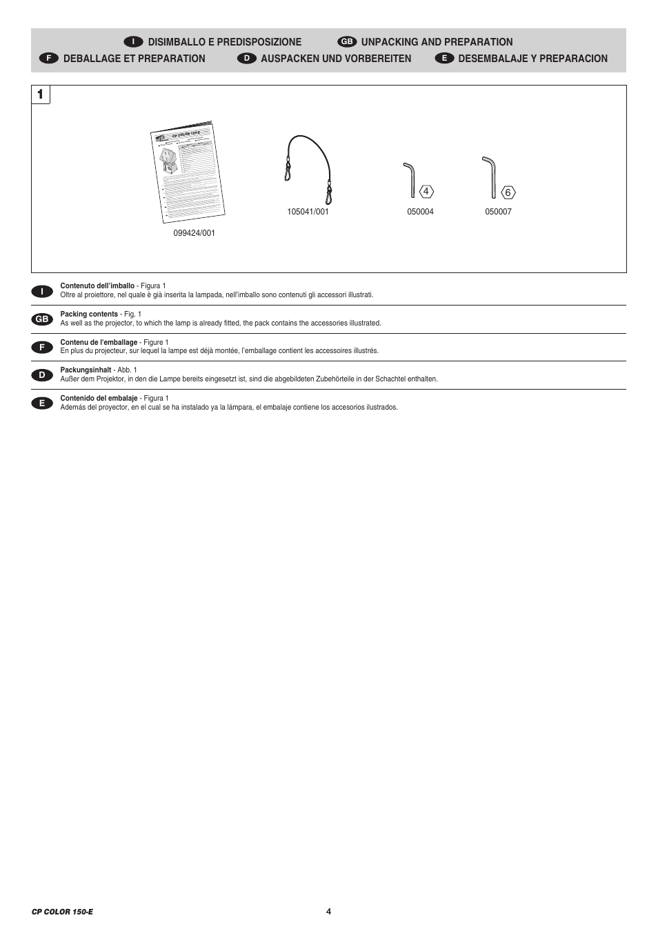 Clay Paky CP COLOR 150-E (CDM 150W) User Manual | Page 4 / 24