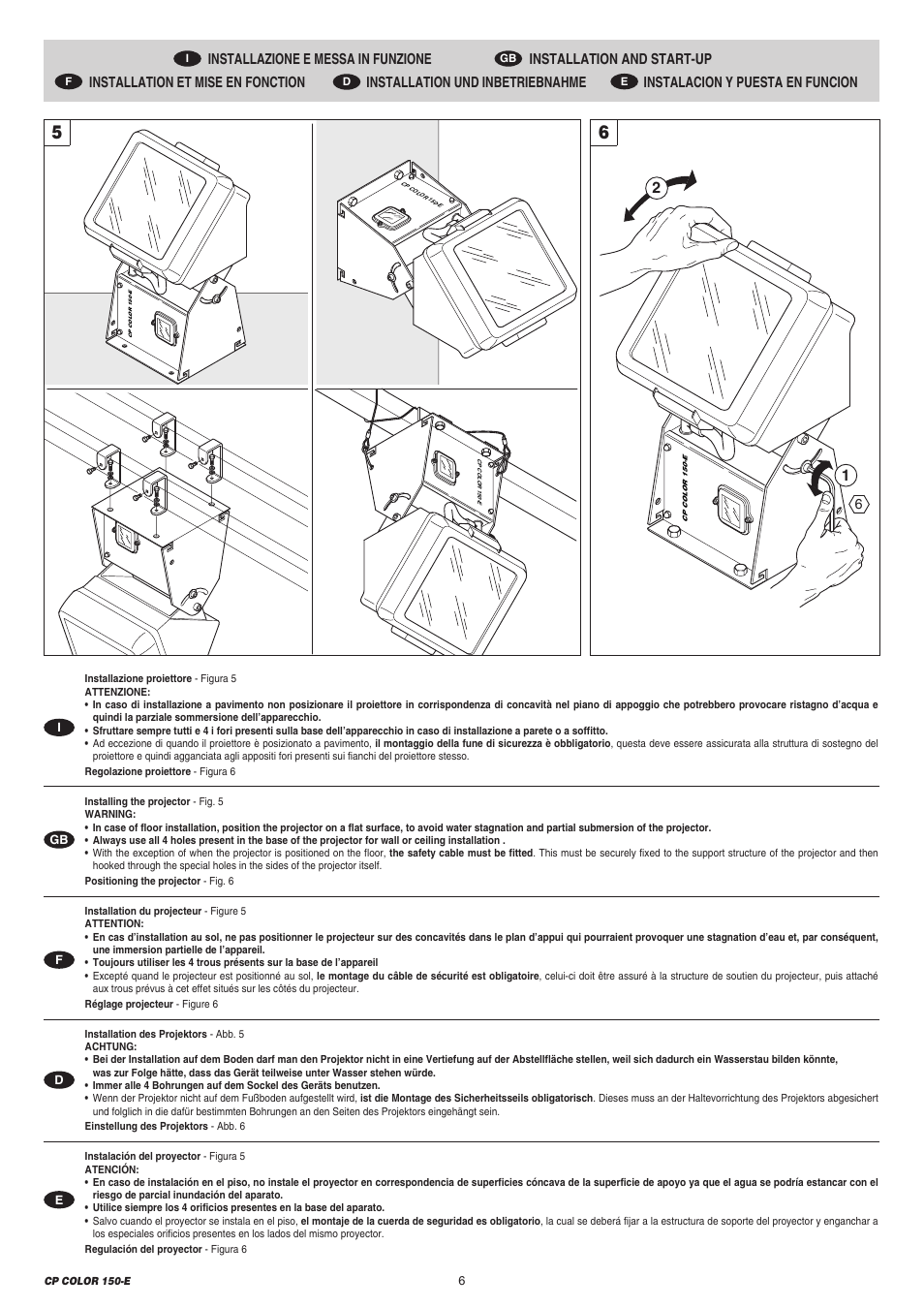 Clay Paky CP COLOR 150-E (CDM 150W) User Manual | Page 6 / 24