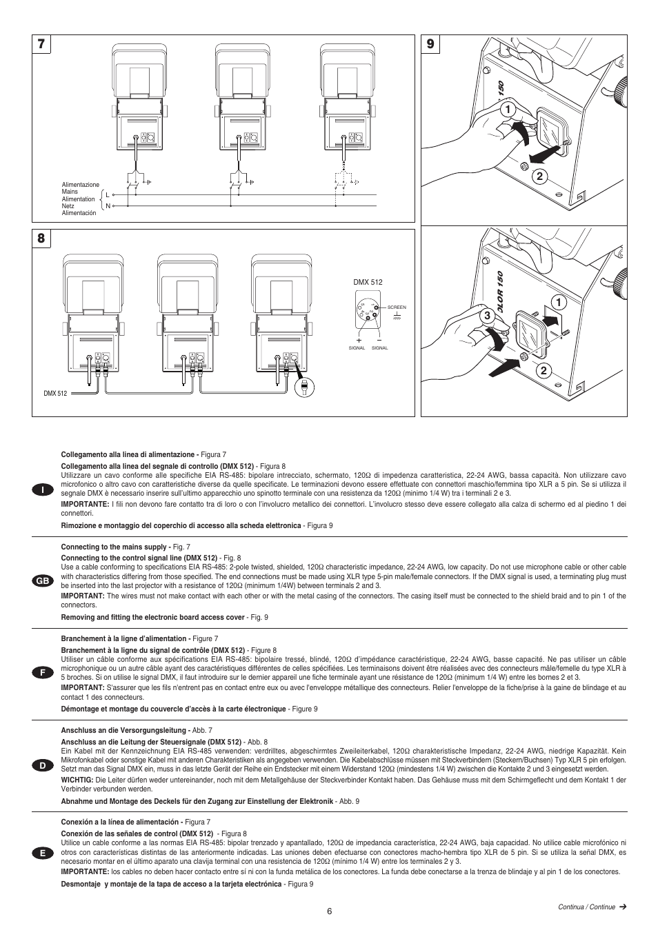 Clay Paky CP COLOR 150 (CDM 150W) User Manual | Page 6 / 17