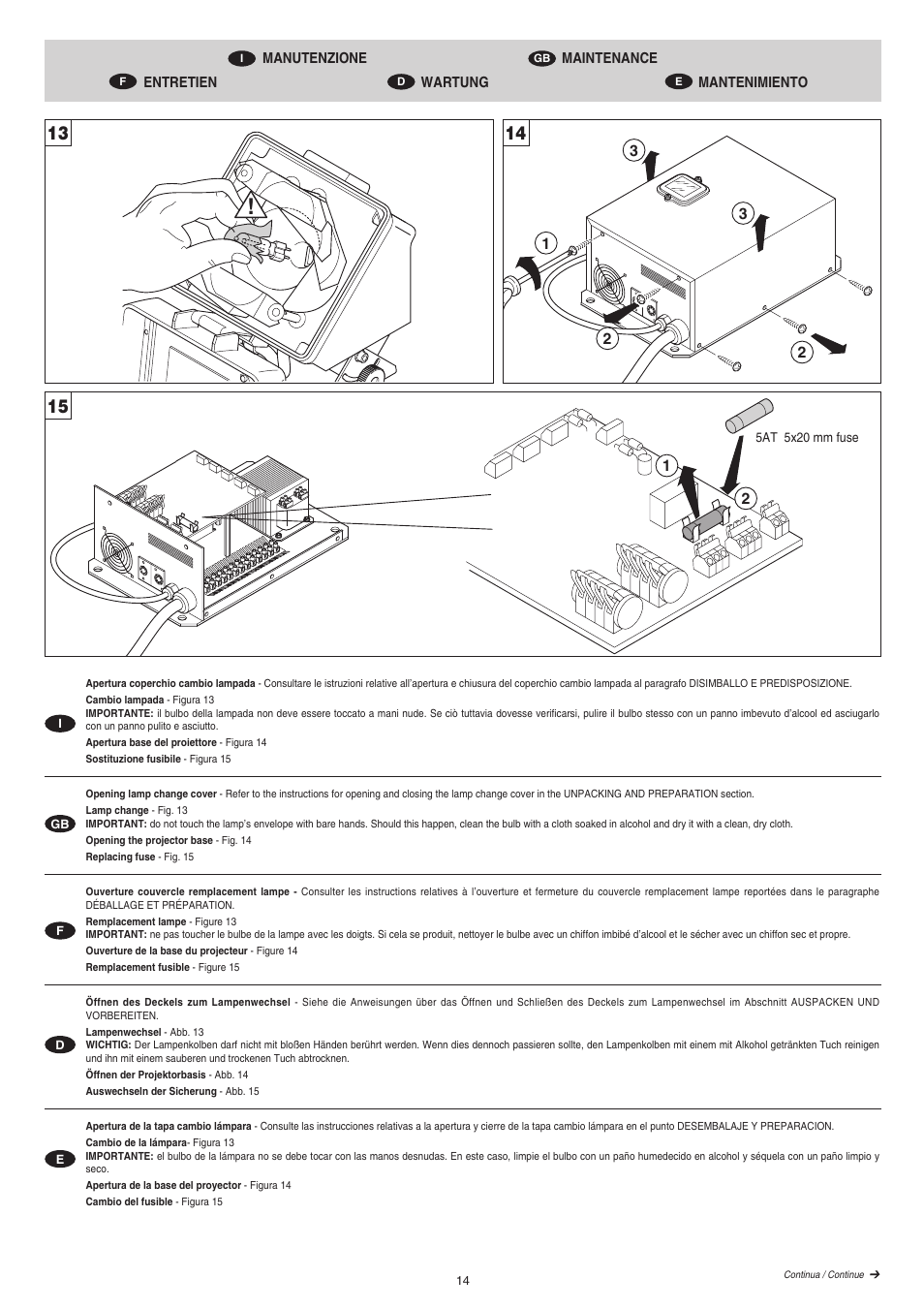 Clay Paky CP COLOR 250 (HSD 250W) User Manual | Page 14 / 18