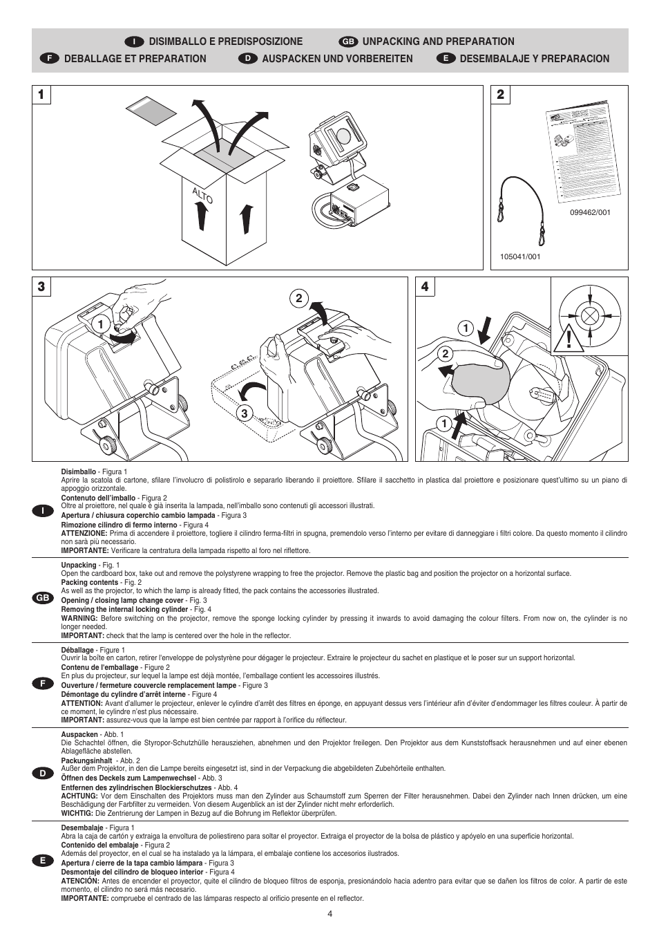 Clay Paky CP COLOR 250 (HSD 250W) User Manual | Page 4 / 18