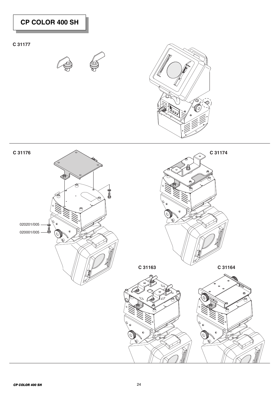 Cp color 400 sh | Clay Paky CP COLOR 400 SH (HSR 400W) User Manual | Page 24 / 28
