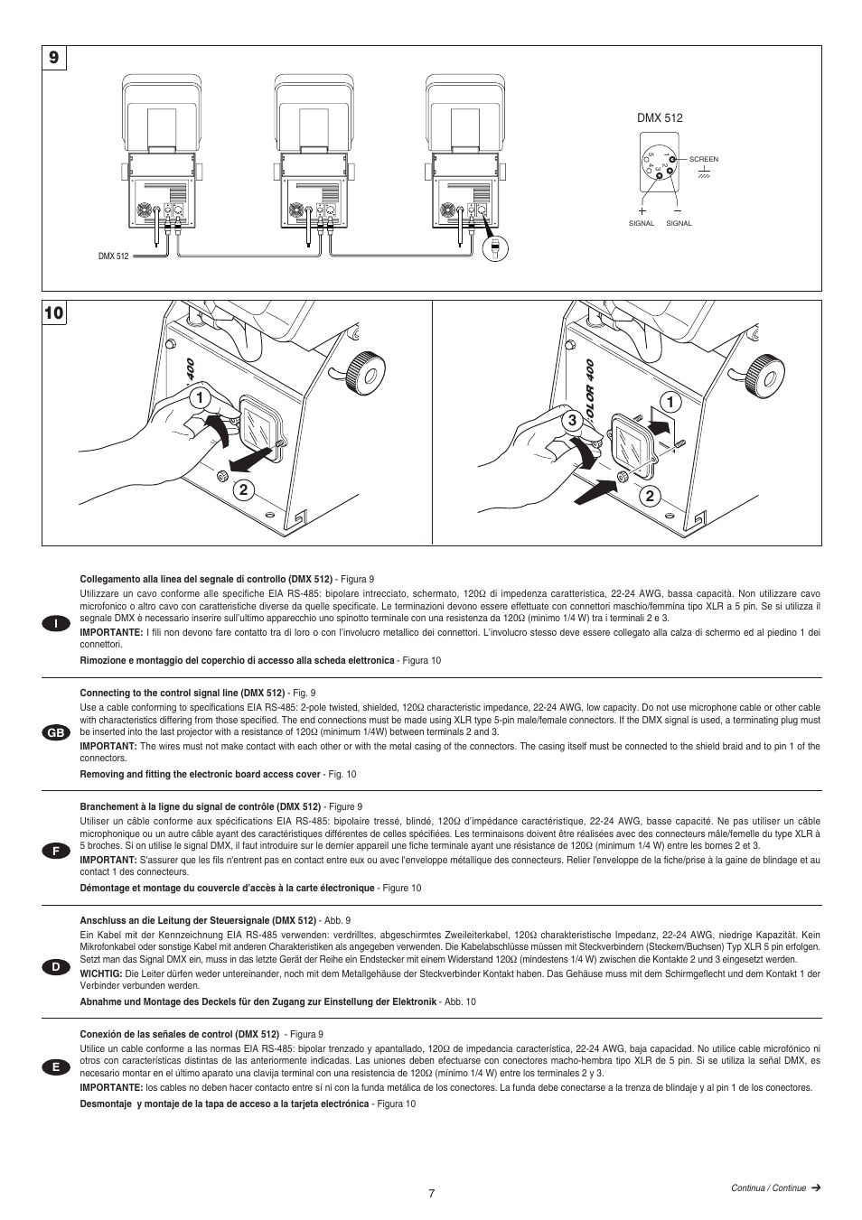 Clay Paky CP COLOR 400 (HSR 400W) User Manual | Page 7 / 19