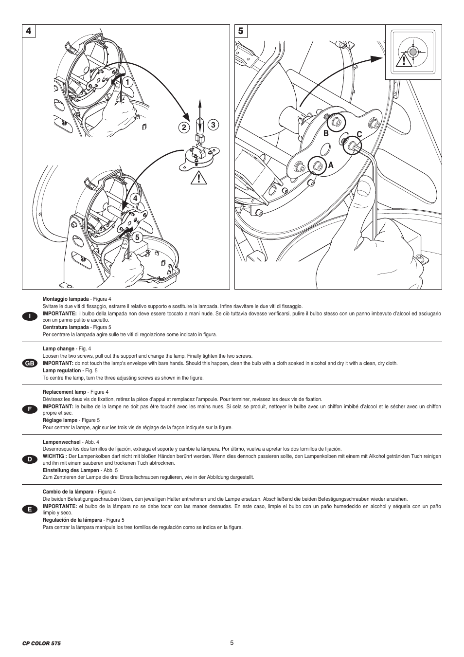 Clay Paky CP COLOR 575 User Manual | Page 5 / 24