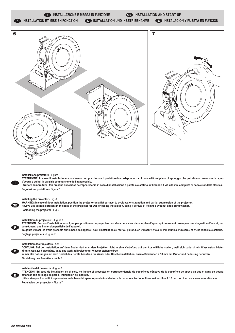 Clay Paky CP COLOR 575 User Manual | Page 6 / 24