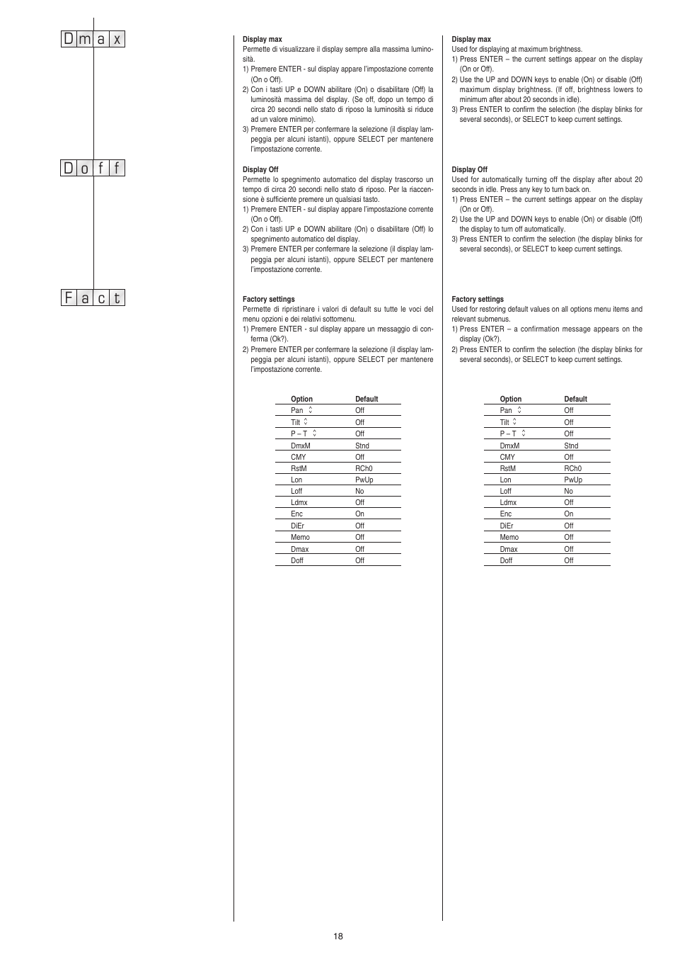 Clay Paky CP COLOR MH AE (HSR 400W) User Manual | Page 18 / 36