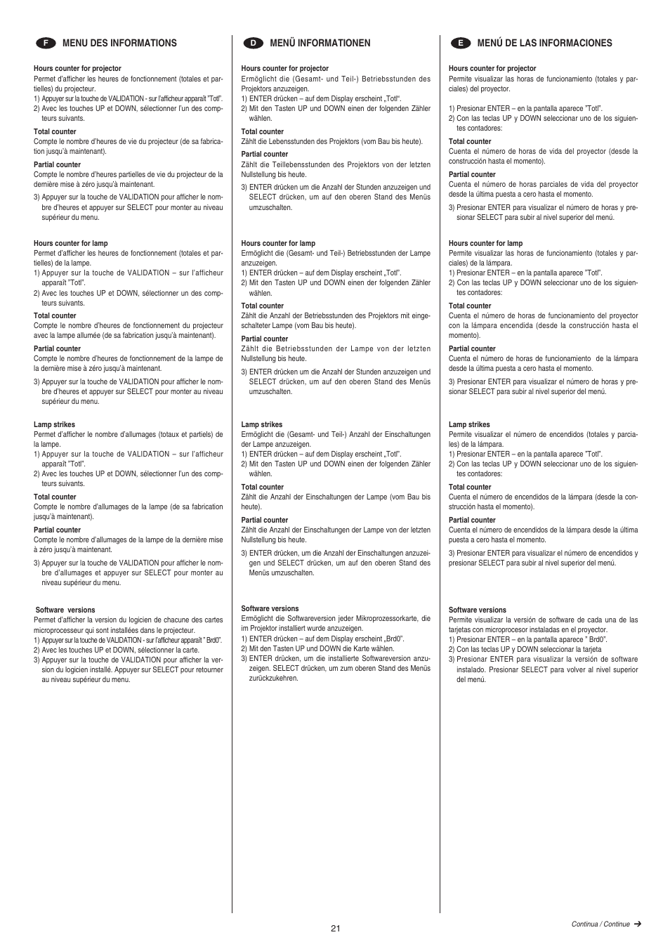 Clay Paky CP COLOR MH AE (HSR 400W) User Manual | Page 21 / 36