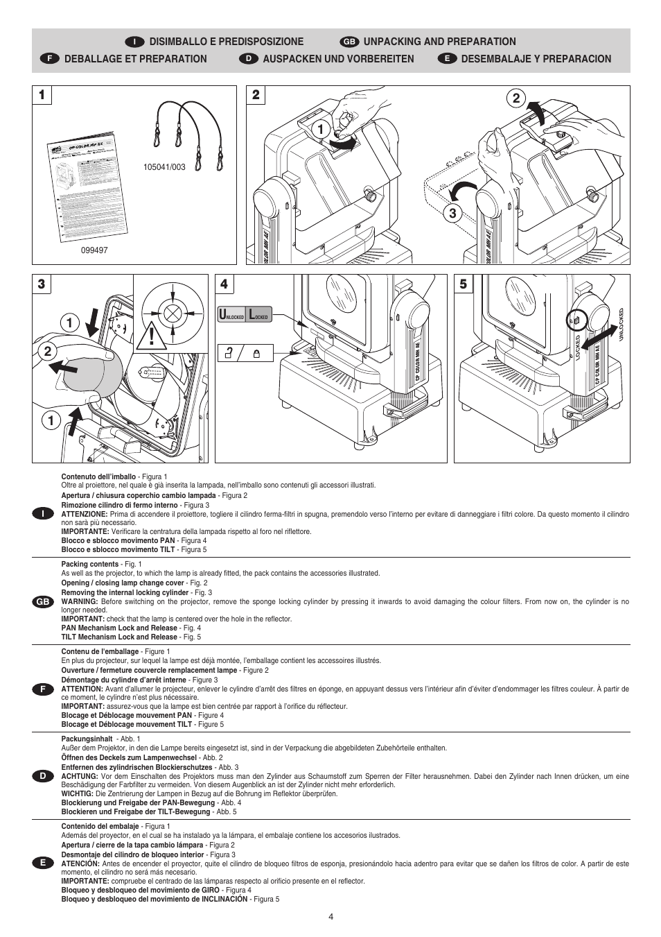Clay Paky CP COLOR MH AE (HSR 400W) User Manual | Page 4 / 36