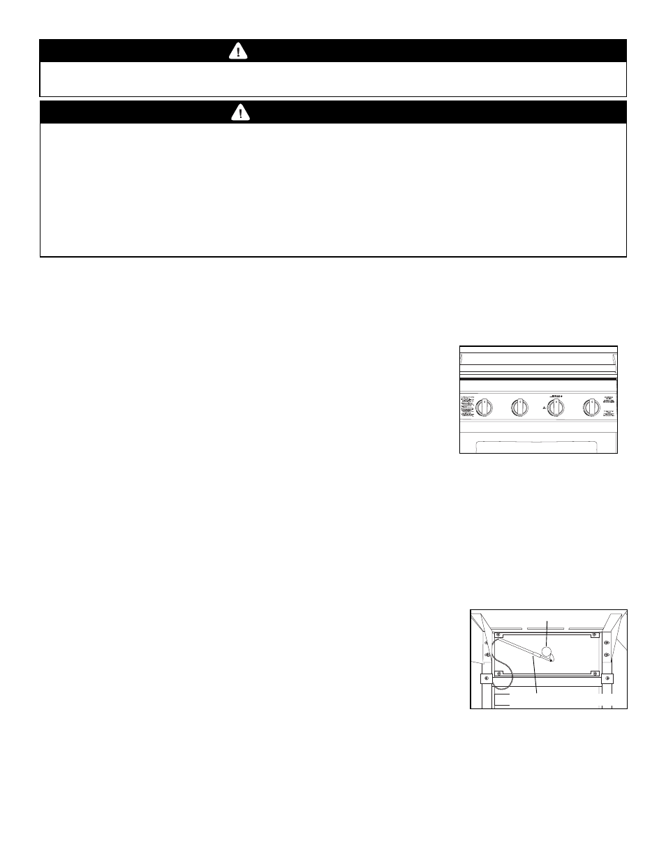 Advertencia, Instrucciones de encendido, Encendido de las hornillas principales | Brinkmann Heavy Duty 2415 User Manual | Page 42 / 64