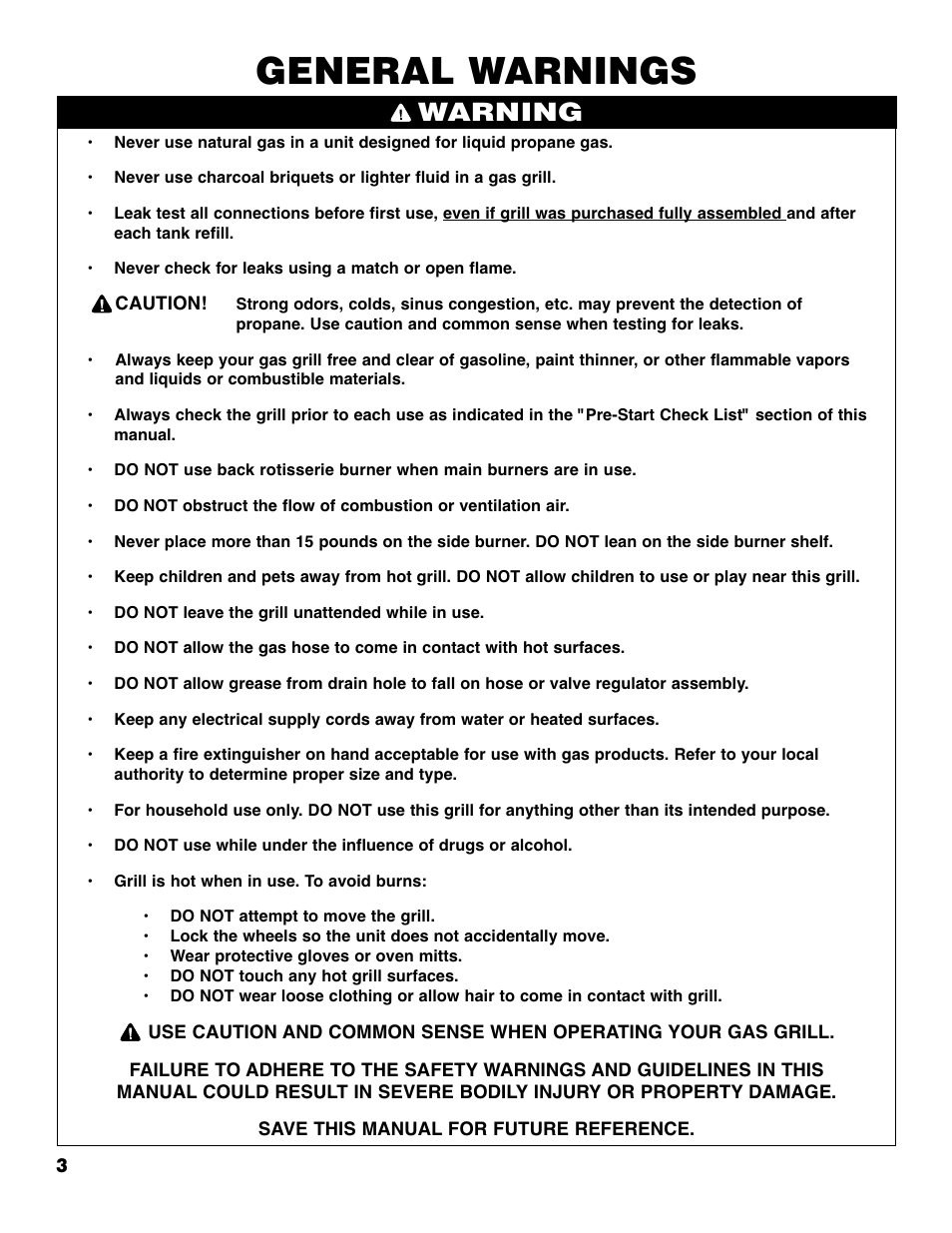 General warnings, Warning | Brinkmann ProSeries 4675 User Manual | Page 4 / 36