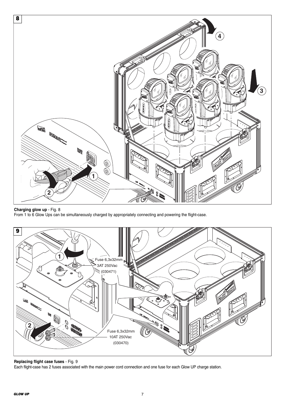 Clay Paky GLOW UP & FLIGHT CASE (F21230) PRELIMINARY User Manual | Page 7 / 24
