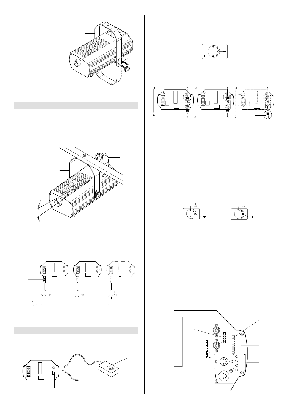 Max. 30, Installation, Connecting control signals for | Clay Paky GOLDEN FOG (2000 DMX) User Manual | Page 2 / 4