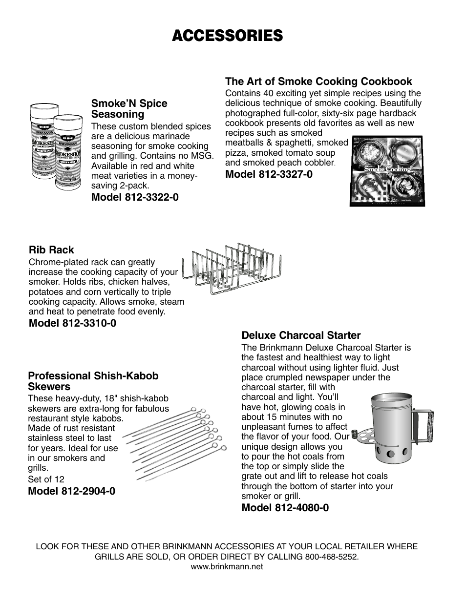 Accessories | Brinkmann Charmglow Universal Rotisserie User Manual | Page 14 / 16