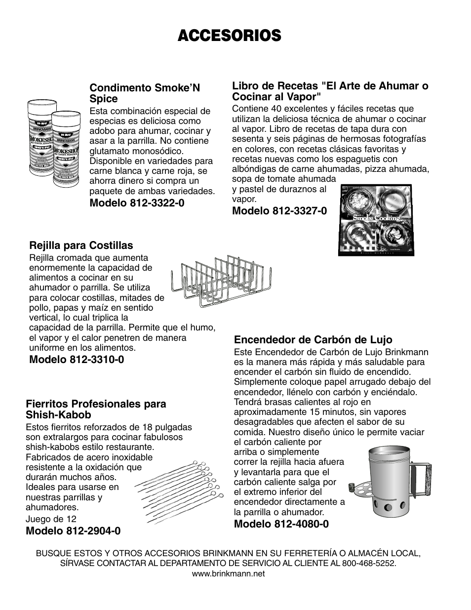 Accesorios | Brinkmann Charmglow Universal Rotisserie User Manual | Page 15 / 16
