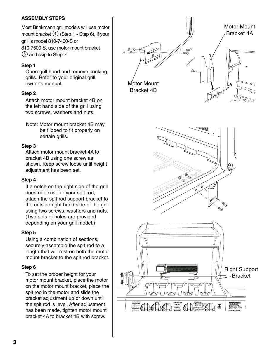 Brinkmann Charmglow Universal Rotisserie User Manual | Page 4 / 16