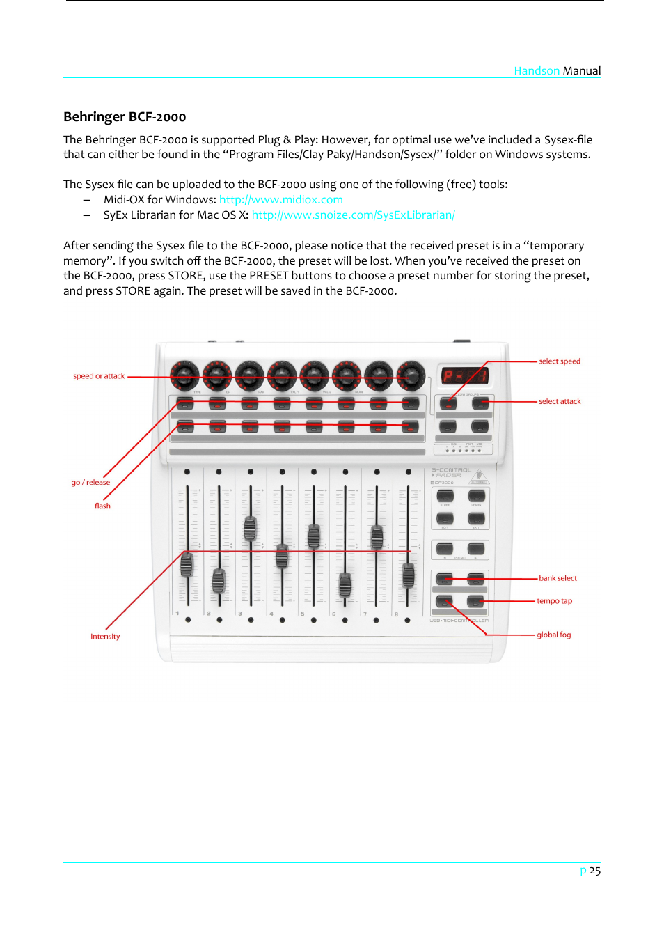 Behringer bcf-2000 | Clay Paky HandsOn User Manual | Page 26 / 46