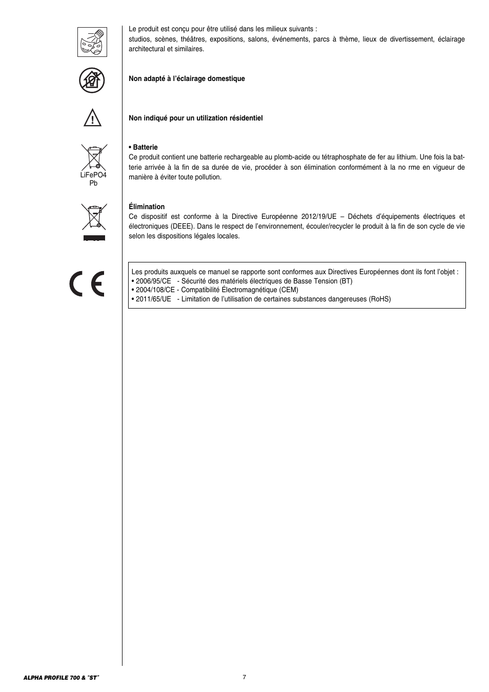 Clay Paky ALPHA PROFILE 700 ST (C61366) User Manual | Page 7 / 40