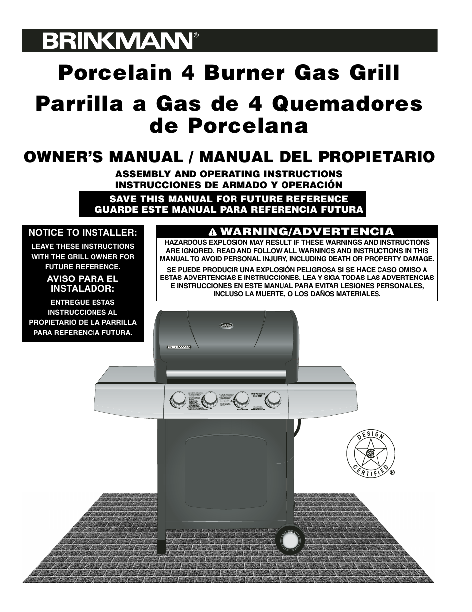 Brinkmann 4 Burner Gas Grill User Manual | 60 pages