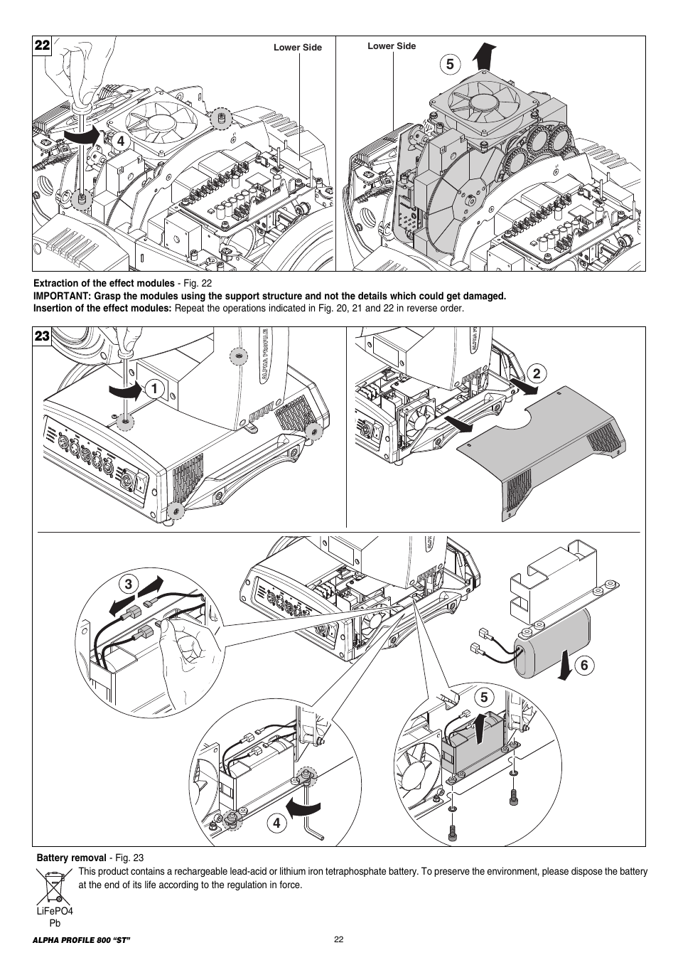 Clay Paky ALPHA PROFILE 800 ST (C61385) User Manual | Page 22 / 32