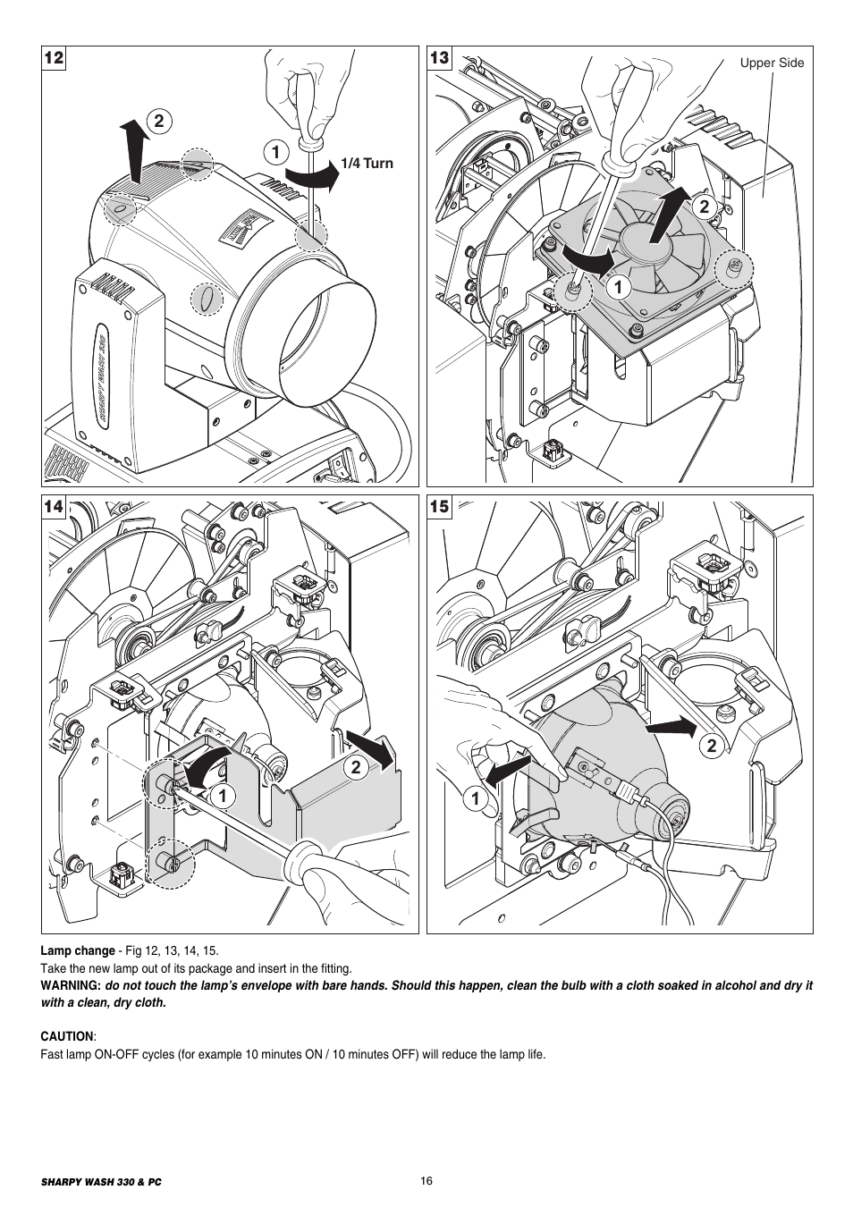 Clay Paky SHARPY WASH 330 PC (C61379) User Manual | Page 16 / 28