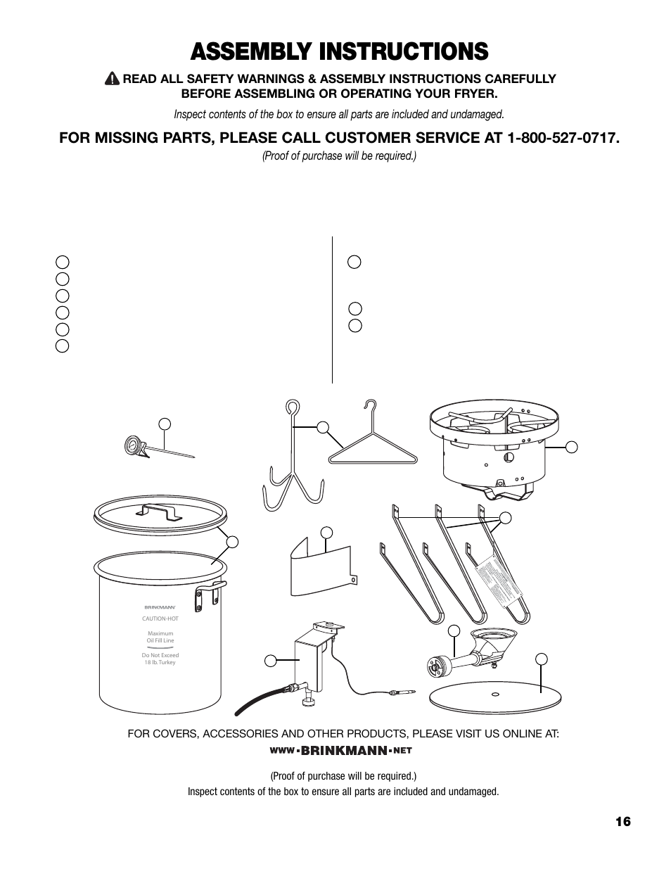 Assembly instructions | Brinkmann 815-4001-S User Manual | Page 17 / 40