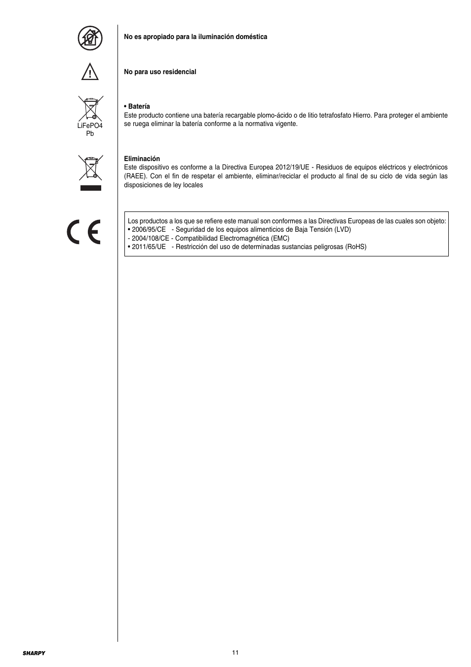 Clay Paky SHARPY (C61375) User Manual | Page 11 / 36
