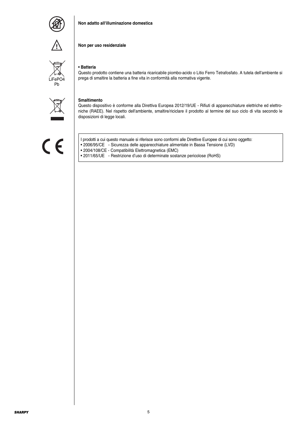 Clay Paky SHARPY (C61375) User Manual | Page 5 / 36