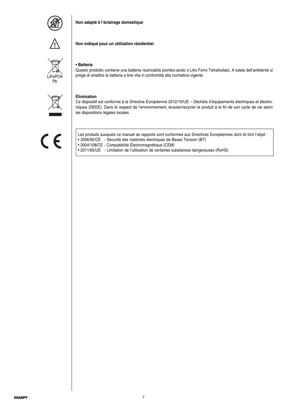 Clay Paky SHARPY (C61375) User Manual | Page 7 / 36