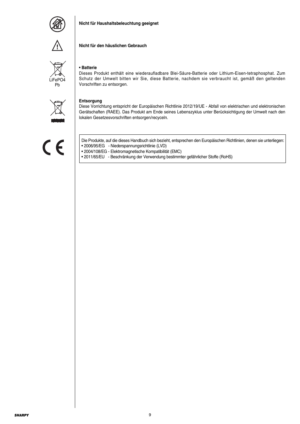 Clay Paky SHARPY (C61375) User Manual | Page 9 / 36