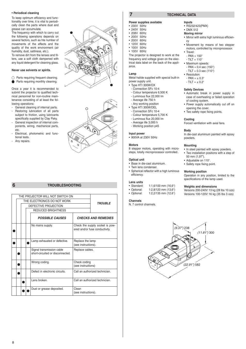 Clay Paky MINISCAN HPE (HTI 300W/DEL) User Manual | Page 4 / 4