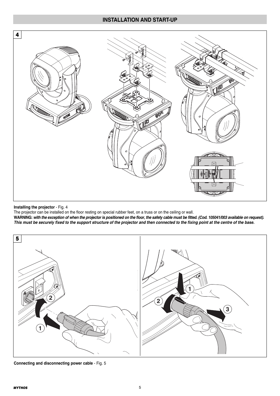 Clay Paky MYTHOS (C61391) PRELIMINARY User Manual | Page 5 / 32