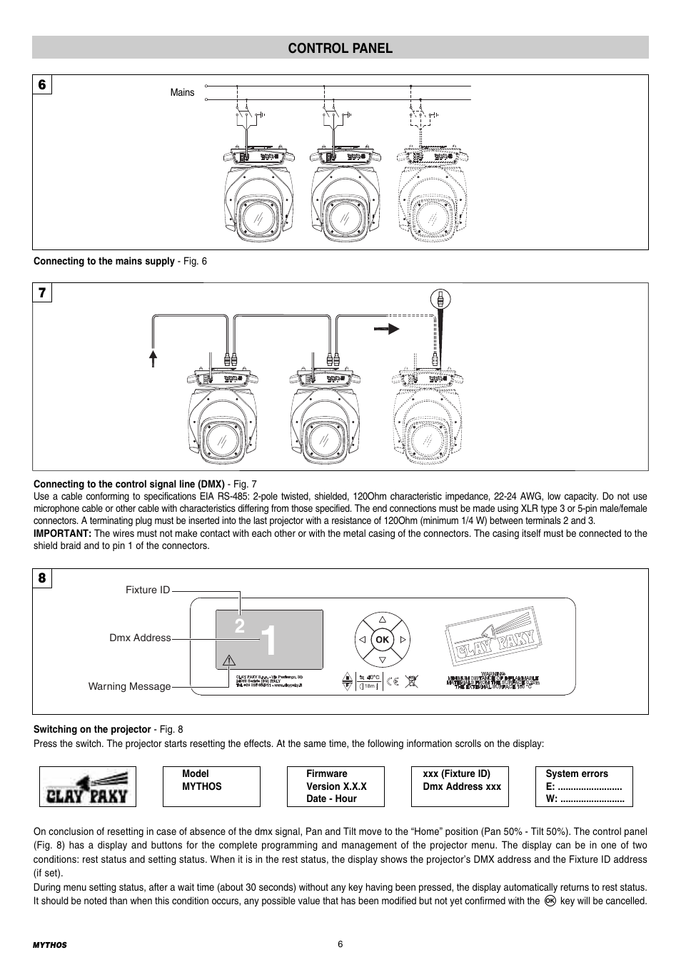 Clay Paky MYTHOS (C61391) PRELIMINARY User Manual | Page 6 / 32