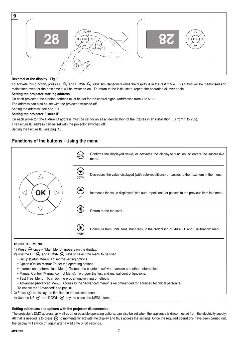 Clay Paky MYTHOS (C61391) PRELIMINARY User Manual | Page 7 / 32