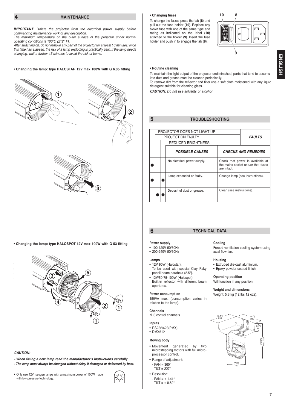 Clay Paky PIN SCAN (12Vmax 100W) User Manual | Page 3 / 3