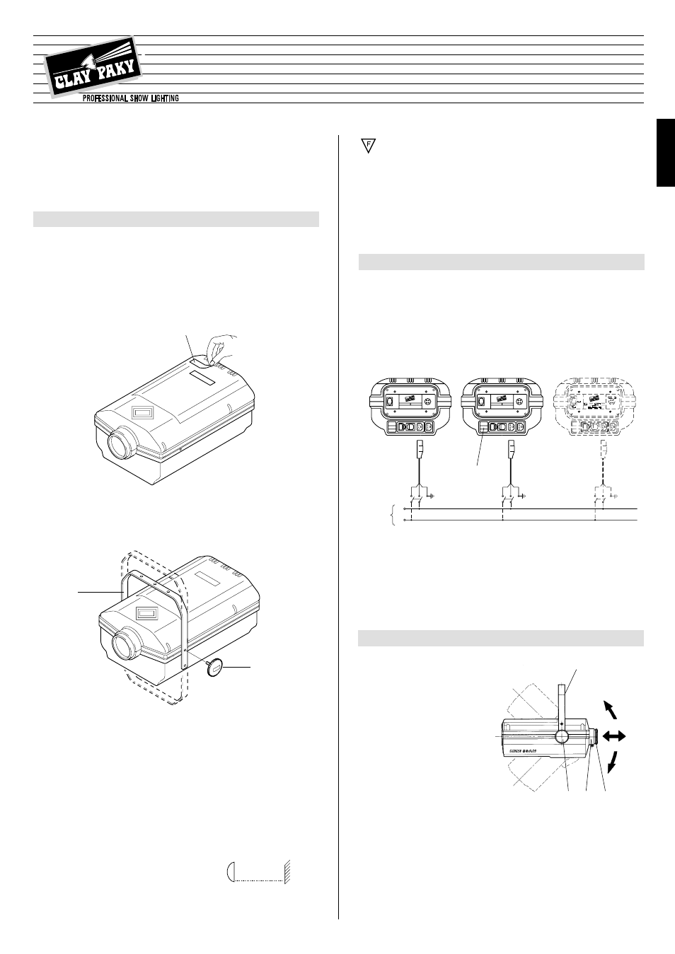 Clay Paky PIPER MS (HTI 150) User Manual | 3 pages